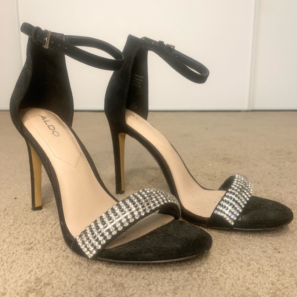 Jewelled heel sandal